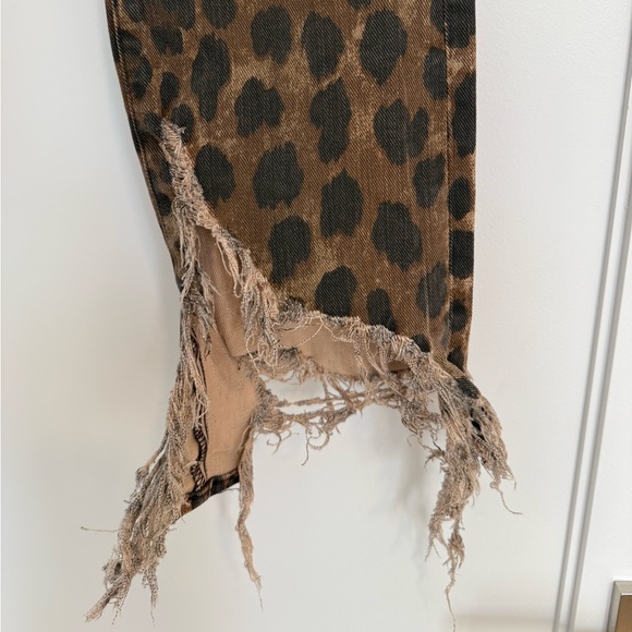 R13 Kick Jeans in Leopard - Picture 8 of 14